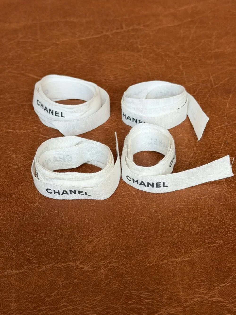 Authentic Chanel Ribbons, Camellia Flowers & Envelope